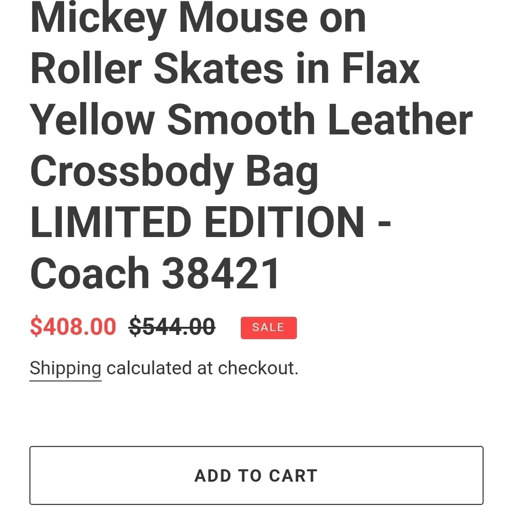 Coach DISNEY MICKEY  MOUSE LEATHER CROSSBODY  COACH - Picture 11 of 12